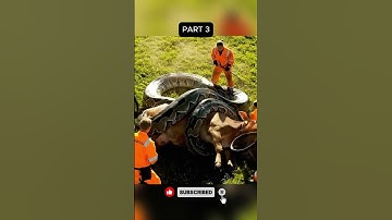 Epic Animal Rescue: Giant Python Attacks Dairy Cow, Hero Team Fights to Save Her