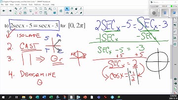 Unit 4 4 3 Solving a Trig Equation Algebraically Part 2