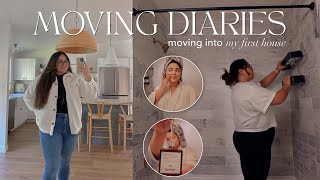 MOVING INTO MY NEW HOUSE | bathroom updates, skincare routine, new tv & hauls!