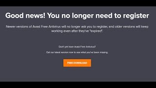 No More Registration For Avast Free