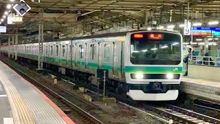 [All 15 cars are ordinary cars] E231 series Mato 104 + additional train, Joban Line Rapid train b...