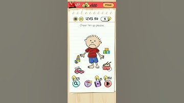 Brain test level 159 cheer him up please! Solution