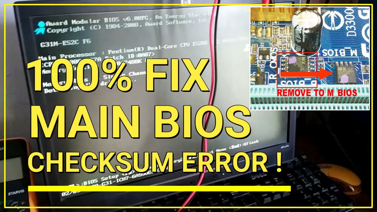 Main BIOS checksum Error. Fix main