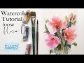 Watercolor Tutorial for Beginners- Loose Floral- Using Only 3 Colors!