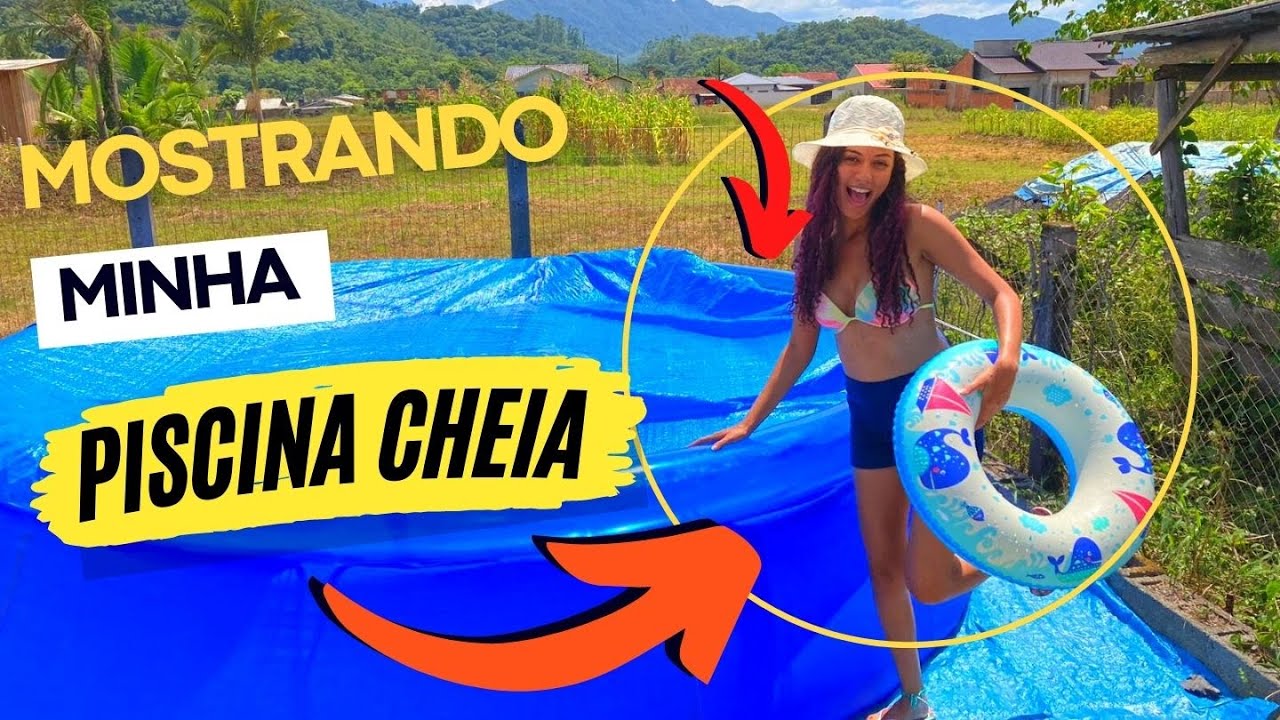 Mostrando Minha Piscina Cheia / Parte Final /Piscina Mor 9.000 mil Litros 🌊🐠