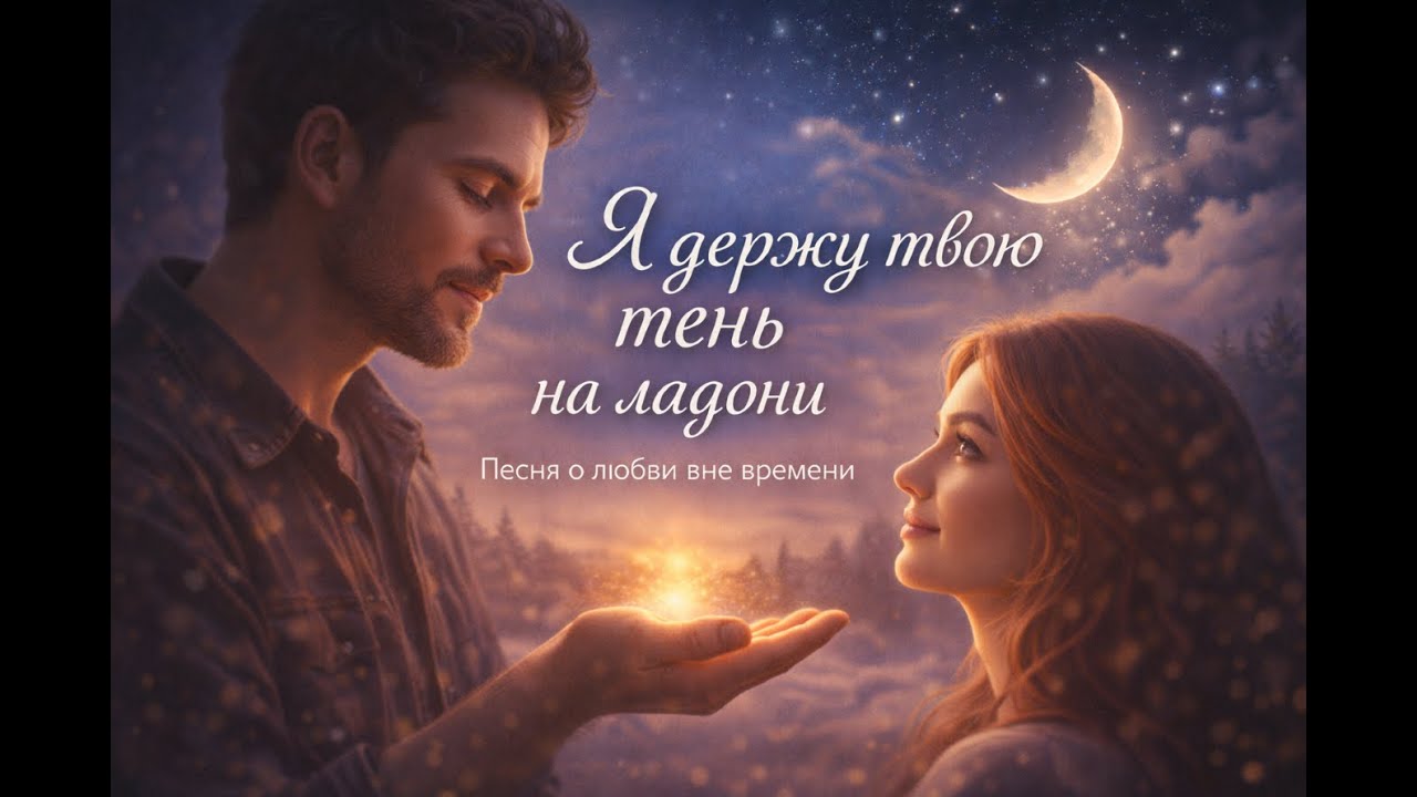 Я держу твою тень на лодони.