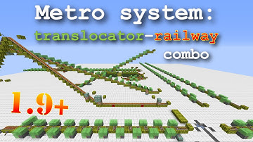 [Patched in 1.11] Minecraft translocator - railway combo. Flexible and fast transport system.