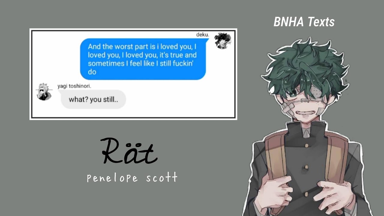bnha/mha text lyric prank 'rät - penelope scott' (villain deku x bakugo) pt.2
