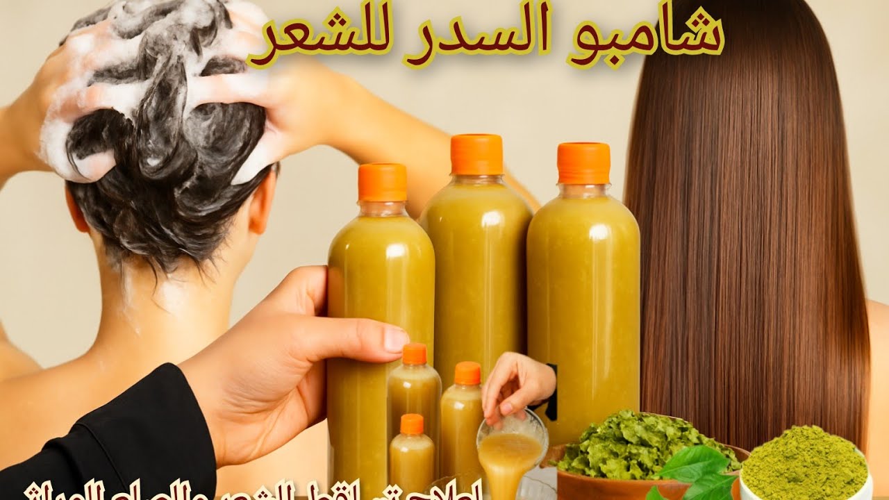 شامبو السدر للشعر 👈 أقوي شامبو لحل مشاكل 🤔وعلاج تساقط الشعر👈 والفراغات 🥣🥣بمكونين اتنين فقط 🏃🏃