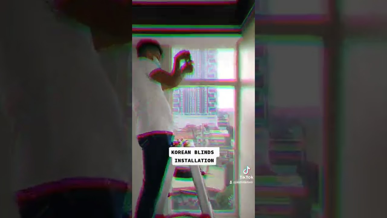 Korean blinds installation in a condo unit.