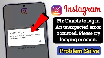 Fix Instagram Login Error 2025 | "An Unexpected Error Occurred" Problem Solved (Worldwide)