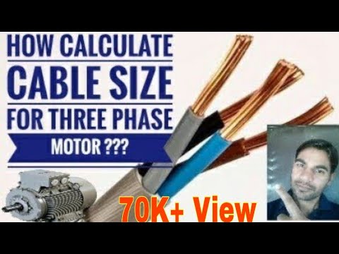 3 Phase Motor Cable Size Chart