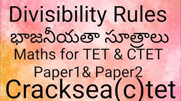 Divisibility Rules||Maths for CTET&STATE TET Explained with examples