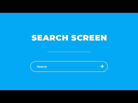 Awesome Search Screen Using HTML CSS & jQuery