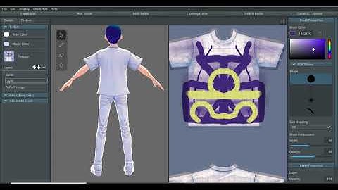 Vroid Tutorial 3.1 Clothing Editor: Texture Paint