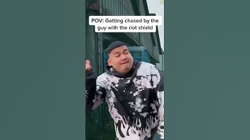 Your Getting chased by the guy with the riot shield #shorts