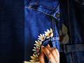 Handpainted Floral Denim Vibes #fabricpainting#art #diy#painting #paintingideas #handmadeart#shorts