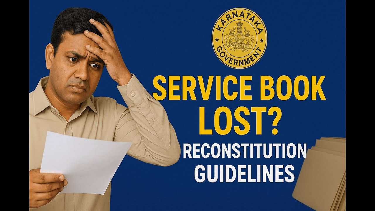 ಸರ್ಕಾರಿ ನೌಕರರ ಸೇವಾ ಪುಸ್ತಕ ಕಳೆದುಹೋದರೆ ಏನು ಮಾಡಬೇಕು? | Service Book Reconstitution ಮಾರ್ಗಸೂಚಿ