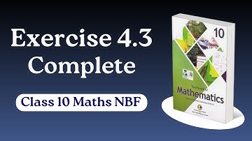 Class 10 maths chapter 4 exercise 4.3 new book NBF | ex 4.3 class 10 maths 2025 | federal board
