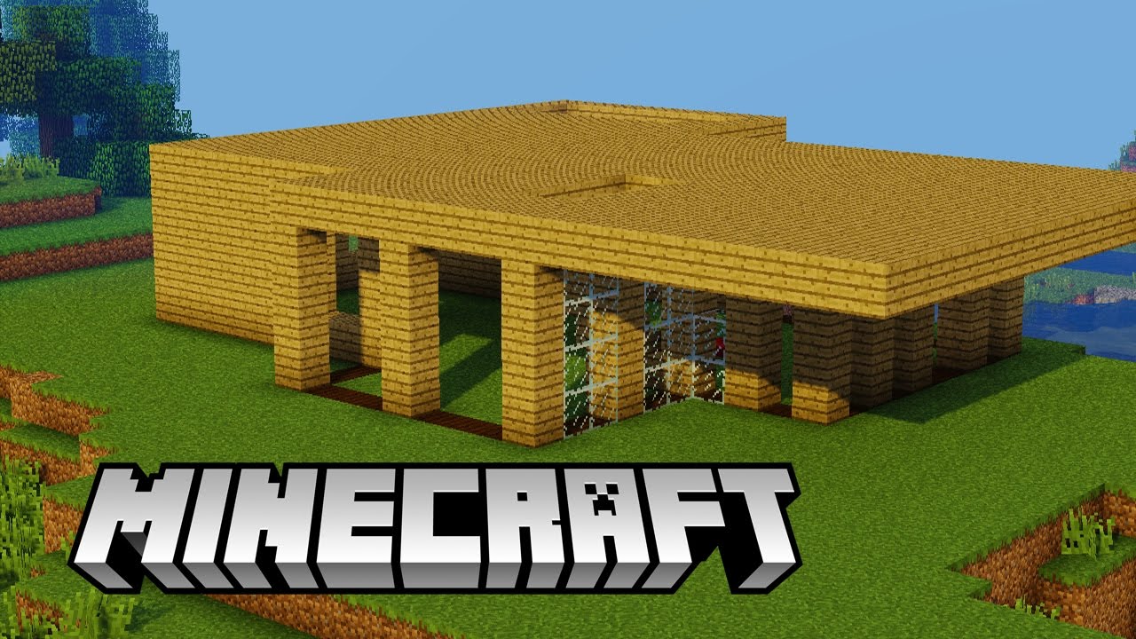 Minecraft Tutorial - Casa Moderna Pequena de Madeira 