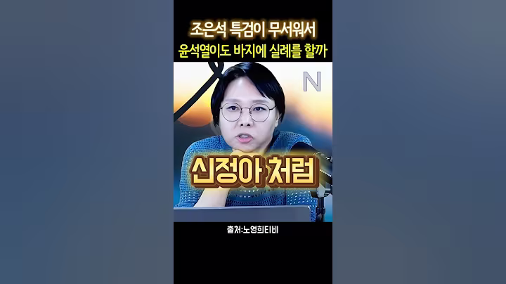 노영희 "조은석 특검이 무서워서" #노영희