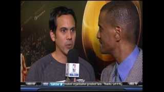 June 21, 2012- NBATV - 2012 NBA Finals Miami Heat Championship Erik Spoelstra Post Interview(Vs OKC)