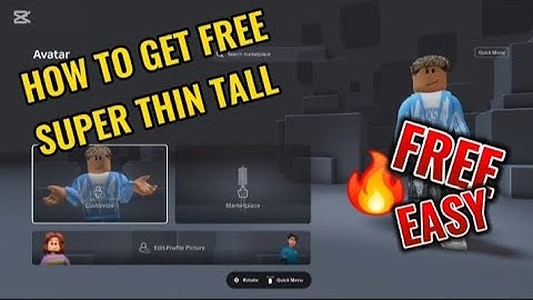 How to get the super thin tall avatar in roblox for FREE