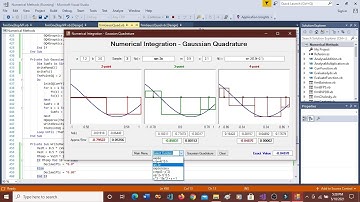 L20: Numerical Integration, Gaussian Quadrature, 2, 3, 4 - Point, Download VB Source Codes