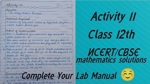 Maths Lab Activity 11 Class 12// Maths Lab Practical Class 12//Activity Solution// CBSE board #file
