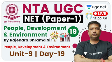 NTA UGC NET 2020 (Paper-1) | People, Development & Environment by Rajendra Sir | Day -19
