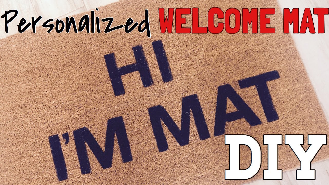 DIY Painted IKEA TRAMPA Doormat - Handmade Weekly