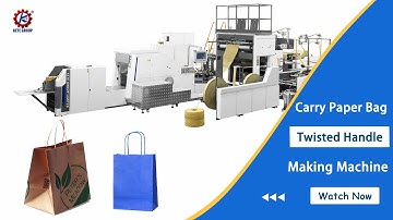 Paper bag machine video | Twisted handle paper bag | Servo motor Control