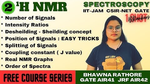 ¹H NMR| All Concepts| CSIR-NET GATE  IIT-JAM के Questions Easily solve करे @BRankers