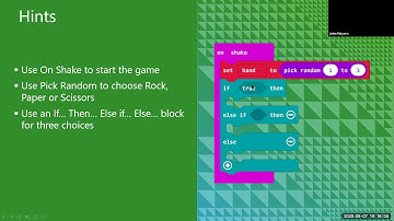 Conditionals & Rock, Paper, Scissors with the micro:bit part 1