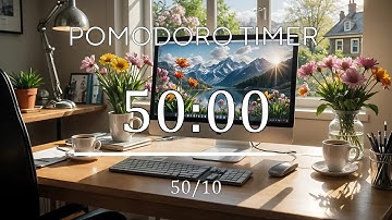 50/10 Pomodoro Timer 💐 Guitar + Frequency for Relaxing, Studying and Working 💐