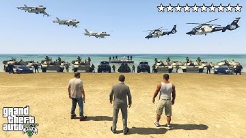 What Happens If you Get 10 Star Wanted Level in GTA 5(Epic Cop Battle) - GTA 5 Story Mode Mission