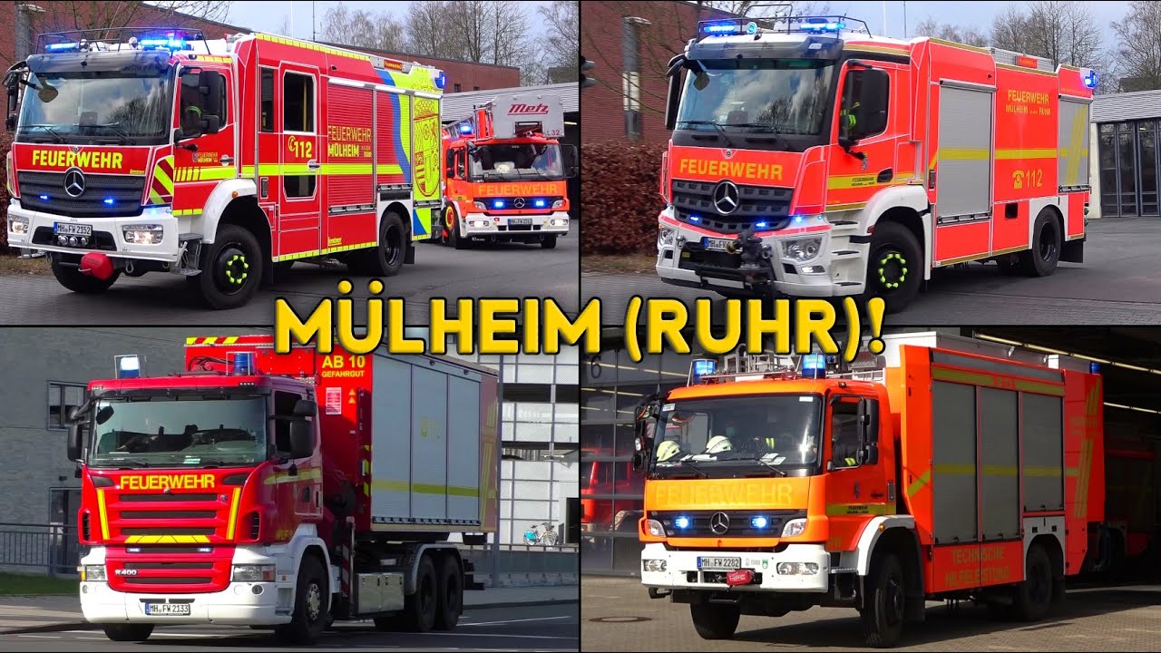 [SCANIA WLF, NEUES HLF & TLF!] - Feuerwehr MÜLHEIM an der RUHR | EINSATZFAHRTEN beider FEUERWACHEN!