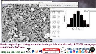 How do plotting of Histogram & estimate particle size with the help of FESEM micrograph via ImageJ