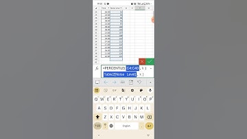 Finding percentile in Excel