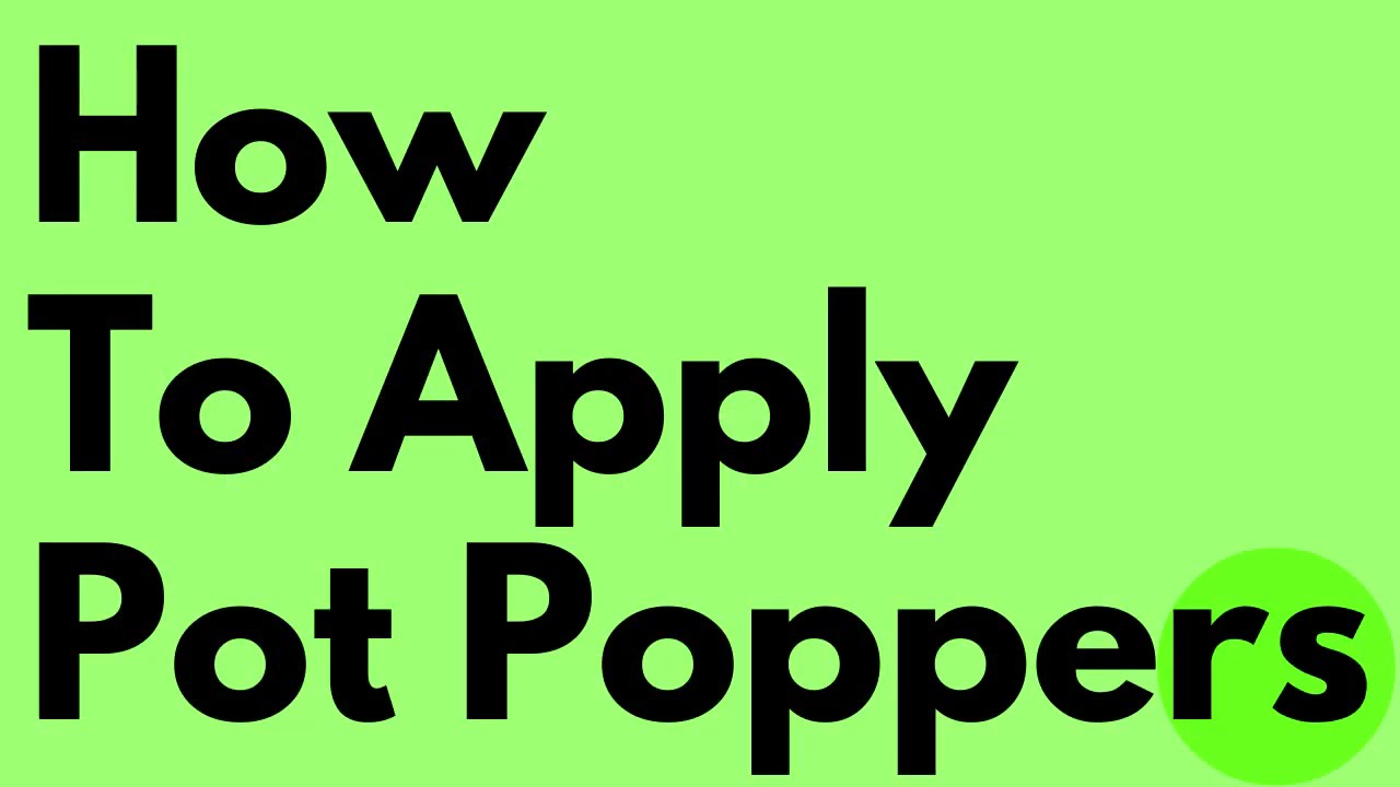 How To Apply Pot Poppers  The Environmental Factor Inc. 