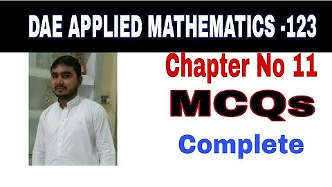 DAE Math 123|| MCQs||1st year || Applied Mathematics 123 ||Chapter no 11