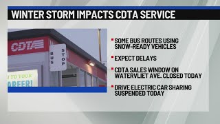 Winter storm impacts CDTA service