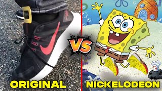 One two buckle my shoe meme VS Sponge Bob Nickelodeon | Side by Side Comparison