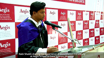 Nabi Shaikh, Data Scientist, Suzlon Energy sharing experience at Aegis School of Data Science