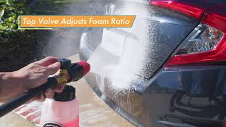 AstroAI Foam Cannon Heavy Duty Car Foam Blaster Wide Metal Neck Bottle  Adjustable Snow Foam Lance for Pressure Washer with 1/4 Quick Connector  and