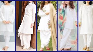 Casual simple white dress pakistani | Pakistani dresses casual | Pakistani  Fashion 2021 - YouTube