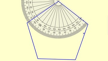 Draw a regular pentagon using a protractor #regularpentagon