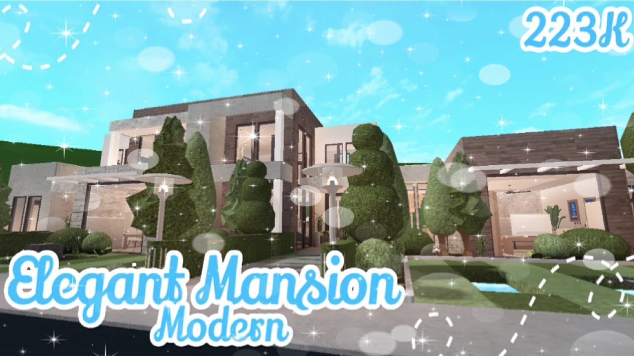 Roblox Bloxburg Elegant Modern Mansion Part 1 House Build Youtube - roblox welcome to bloxburg contemporary home 91k