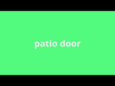 what is the meaning of patio door by DADictionary