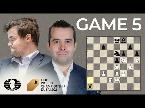 FIDE World Chess Championship Game 5 | Carlsen vs. Nepo | !format !results